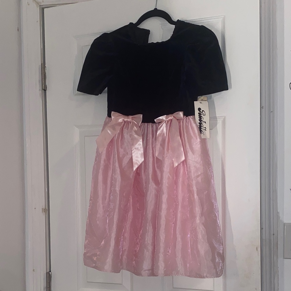 Isabella Elegant Kids Black and Pink Dress